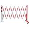 Expanding barrier with fixed demarcation post, Ø 60 mm, red/white
